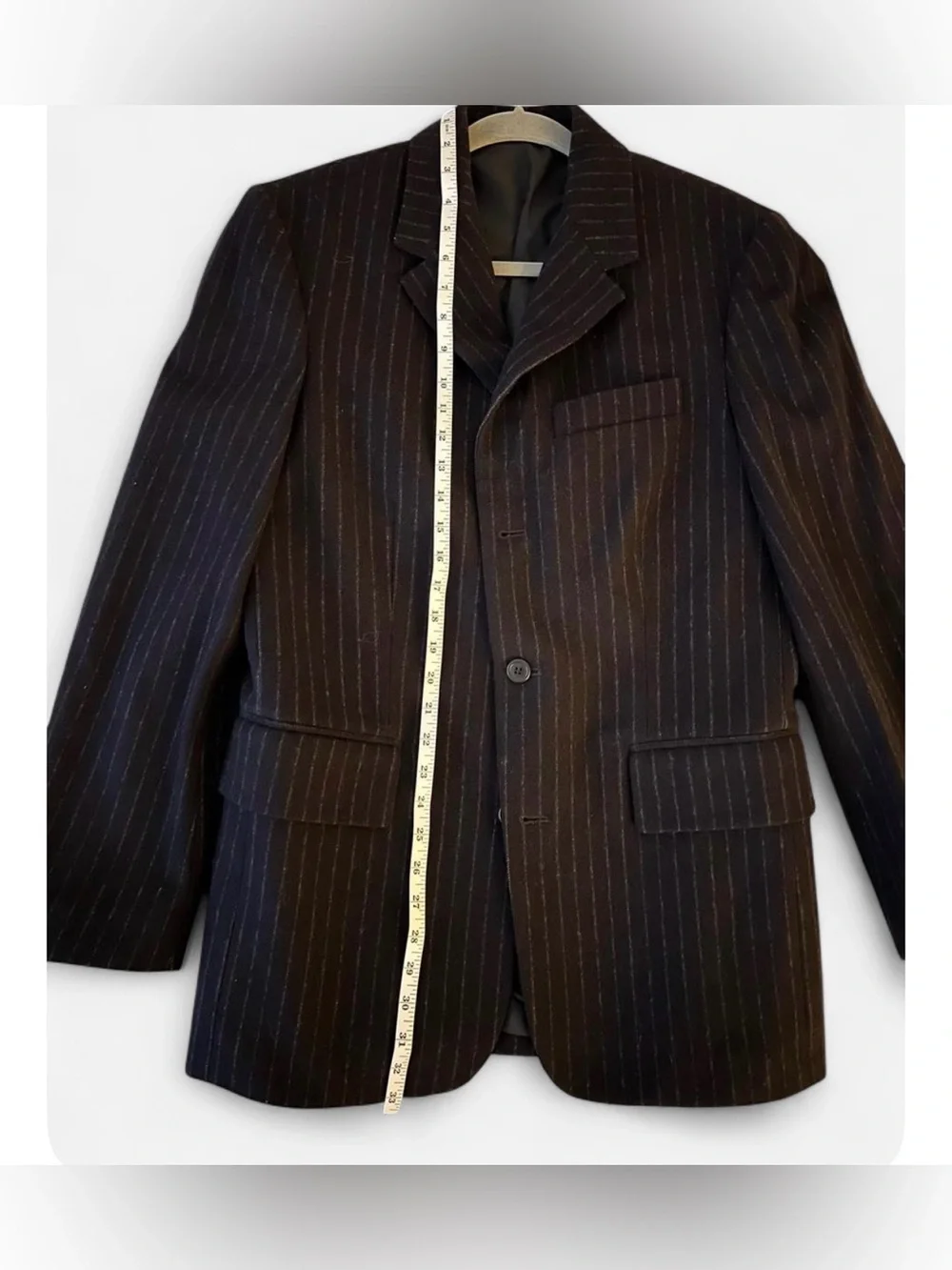 J. Crew Dark Navy Wool Pinstripe Men's Blazer size S